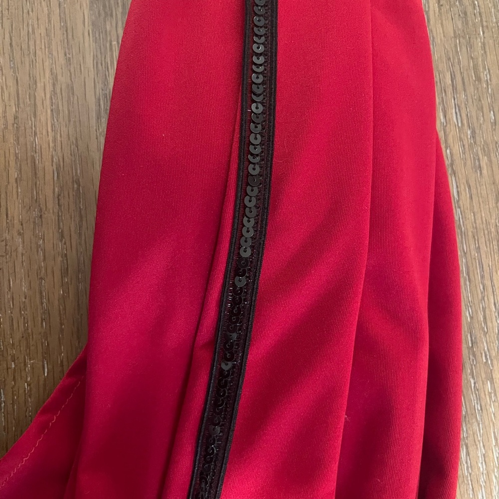 Jody of California Red Zip Front Wide Leg Jumpsuit Vintage Style - Picture 7 of 8